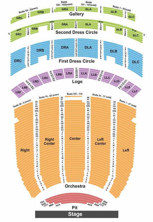 Fabulous Fox Theatre Hadestown Seating Chart